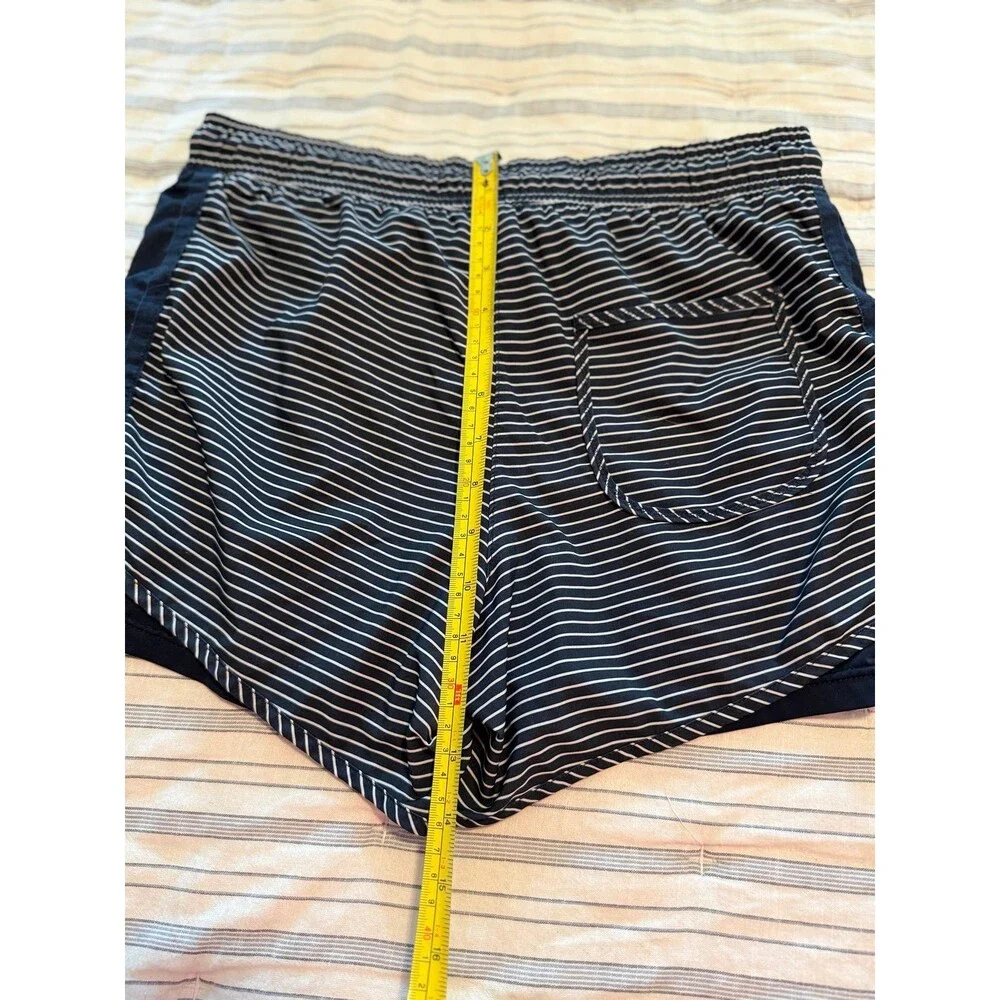 Tangerine Striped Running Shorts in Navy and Gray Women’s Size Small